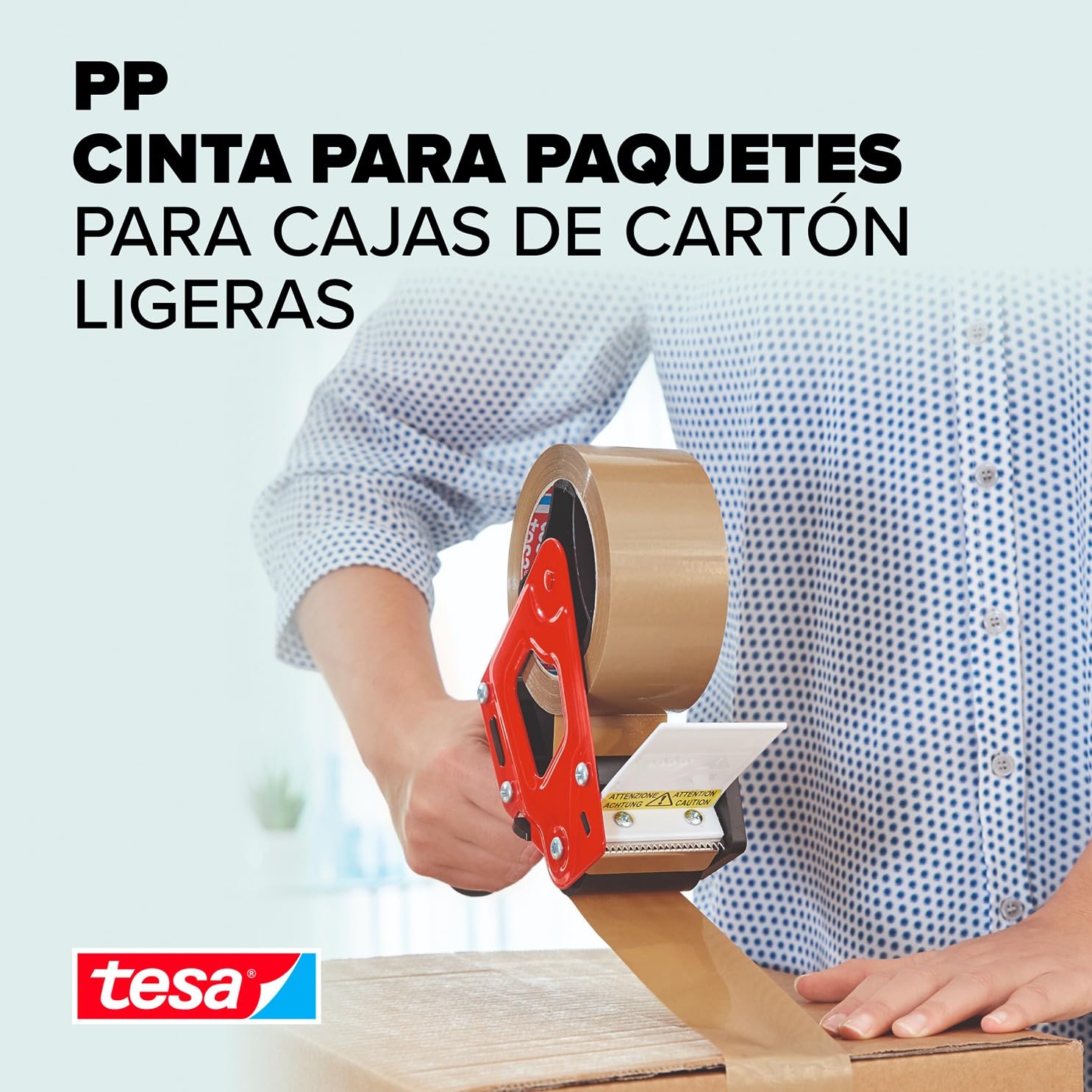 tesa pack - Cinta Adhesiva Universal para Embalar, Sellar y Empaquetar - Resistente al Desgarro y a los Rayos UV - 66 m x 50 mm - Paquete de 6 Rollos - Marrón