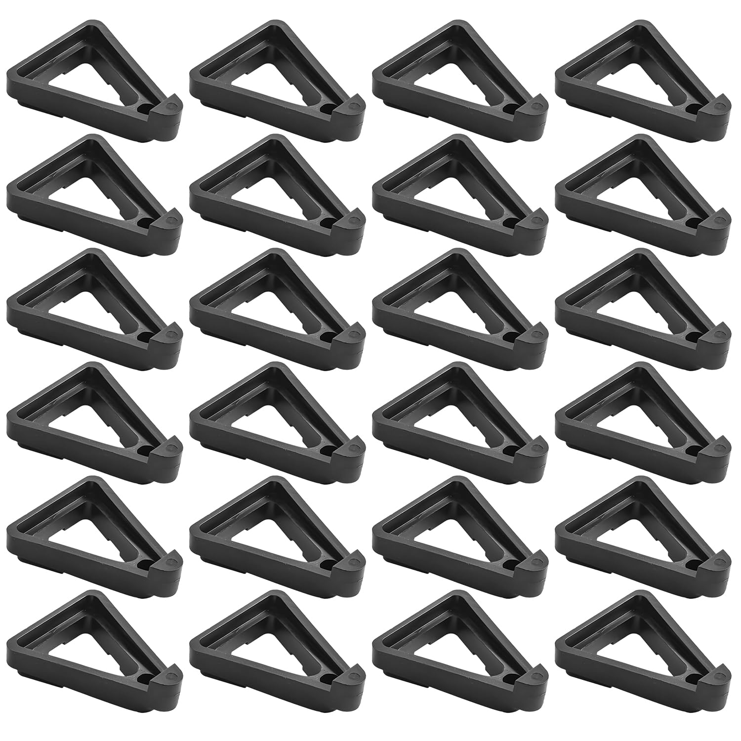 Lubastia 24-Piece Stackable Plant Pot Risers, Triangular Garden Pot Feet, Ventilated Flower Pot Stands, Durable Plastic Pot Supports for Indoor and Outdoor Use