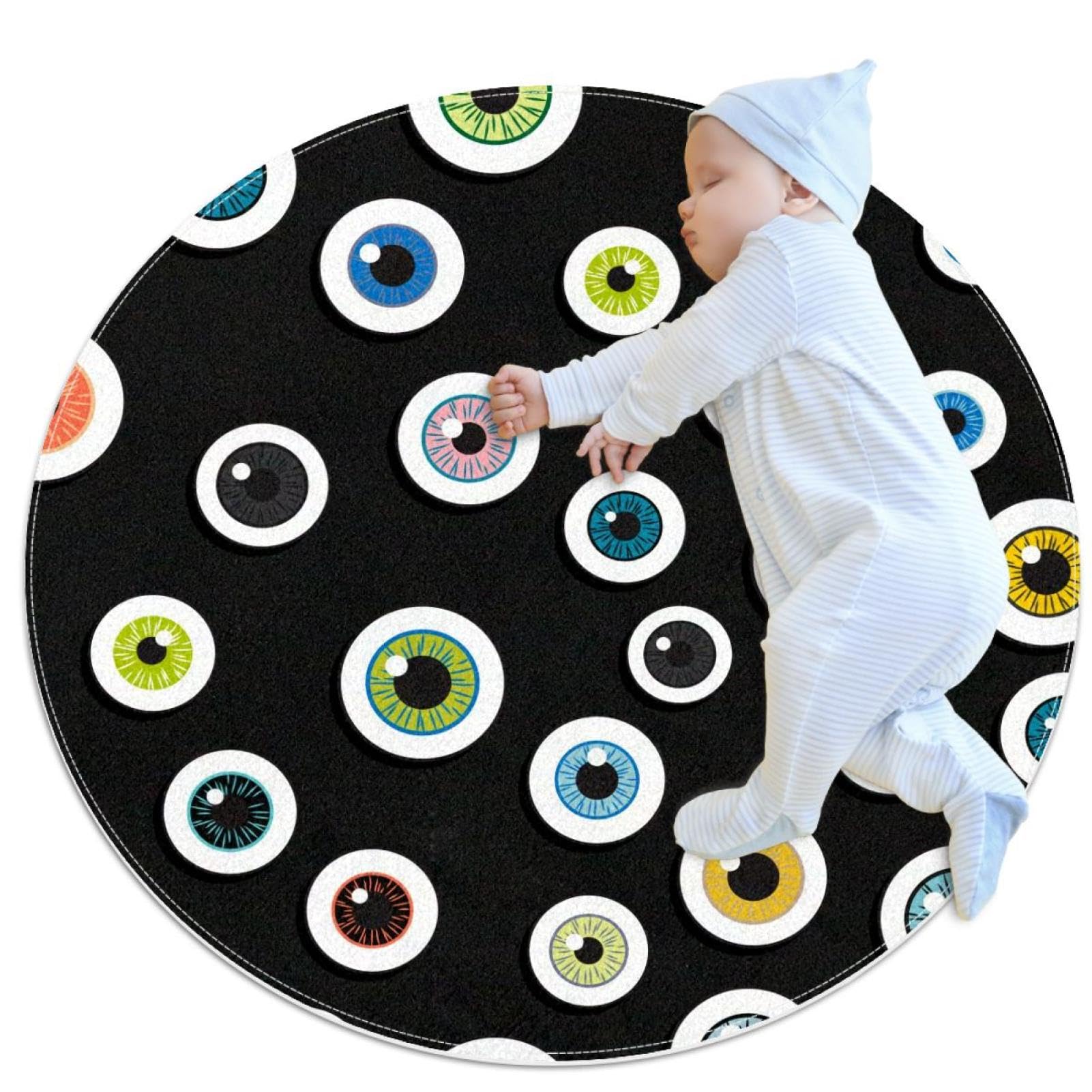Tapis d'Halloween antidérapant rond pour éviter les chutes en salle de bain