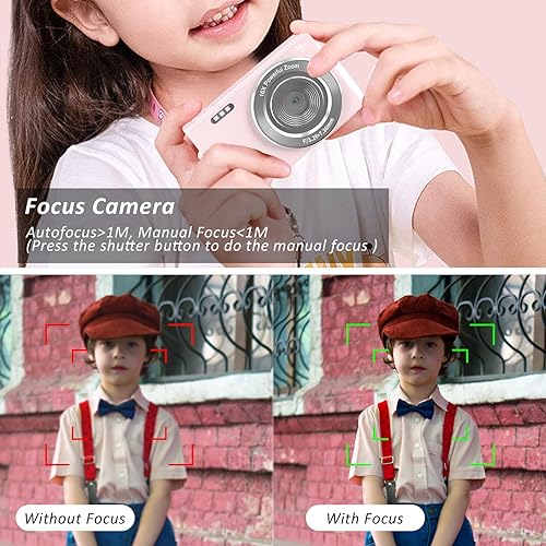 Miniatura 2 de VJIANGER Cámara digital 4K 44MP con tarjeta SD de 32 GB, cámara de punto y disparo de 2.4 pulgadas con zoom digital 16X, mini cámara compacta para