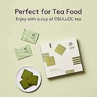 Vista 4 de OSULLOC Langue de Chat Galletas (3.52 onzas, 3.53 oz) Snacks coreanos con sabor a matcha Snacks asiáticos, comida de té premium