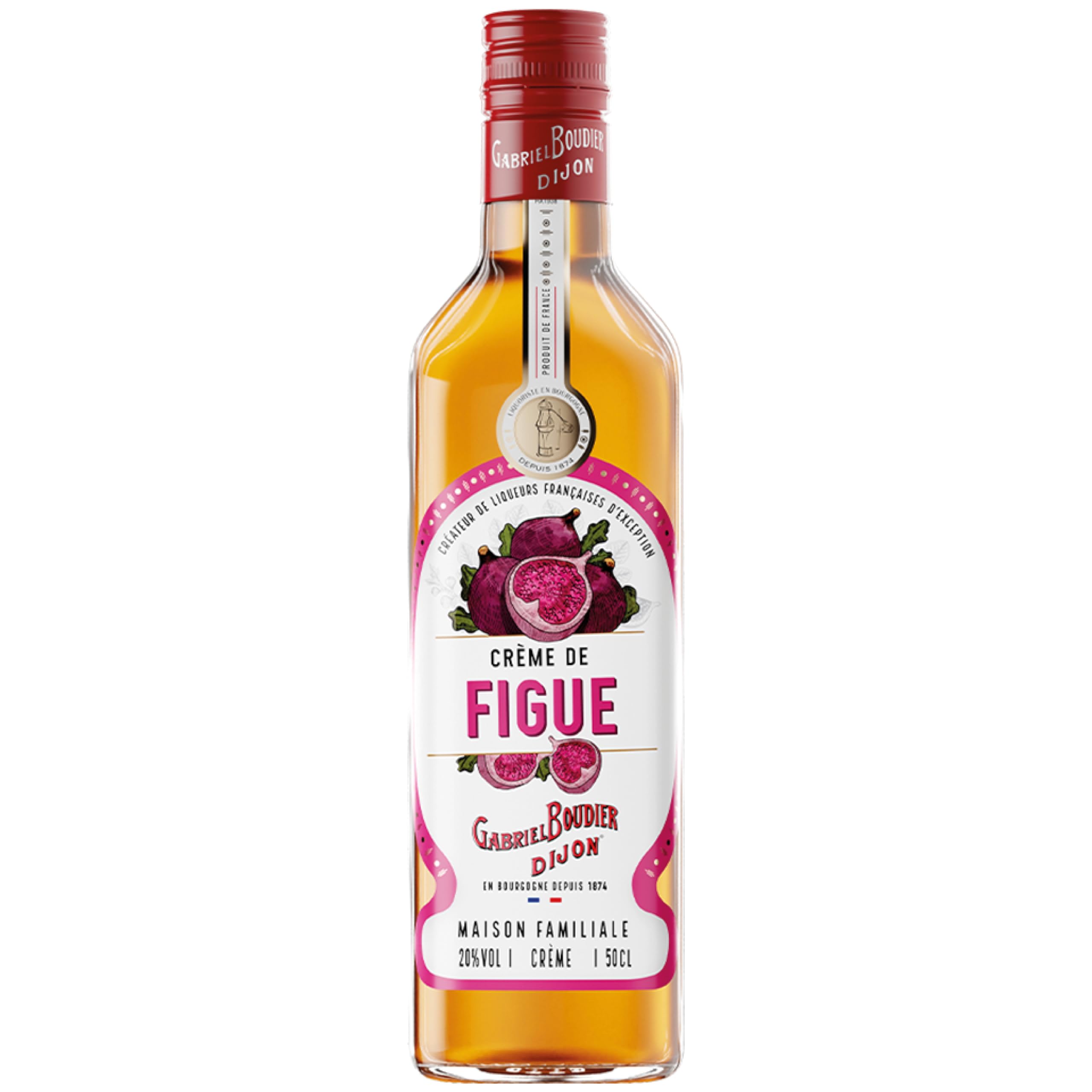 Gabriel Boudier Crème de Figues Liqueur 50cl (20% Vol) – Premium French Fig Liqueur with Honeyed, Fruity & Smooth Notes, Rich Fig Flavoured for Cocktails, Desserts & Gourmet Pairings