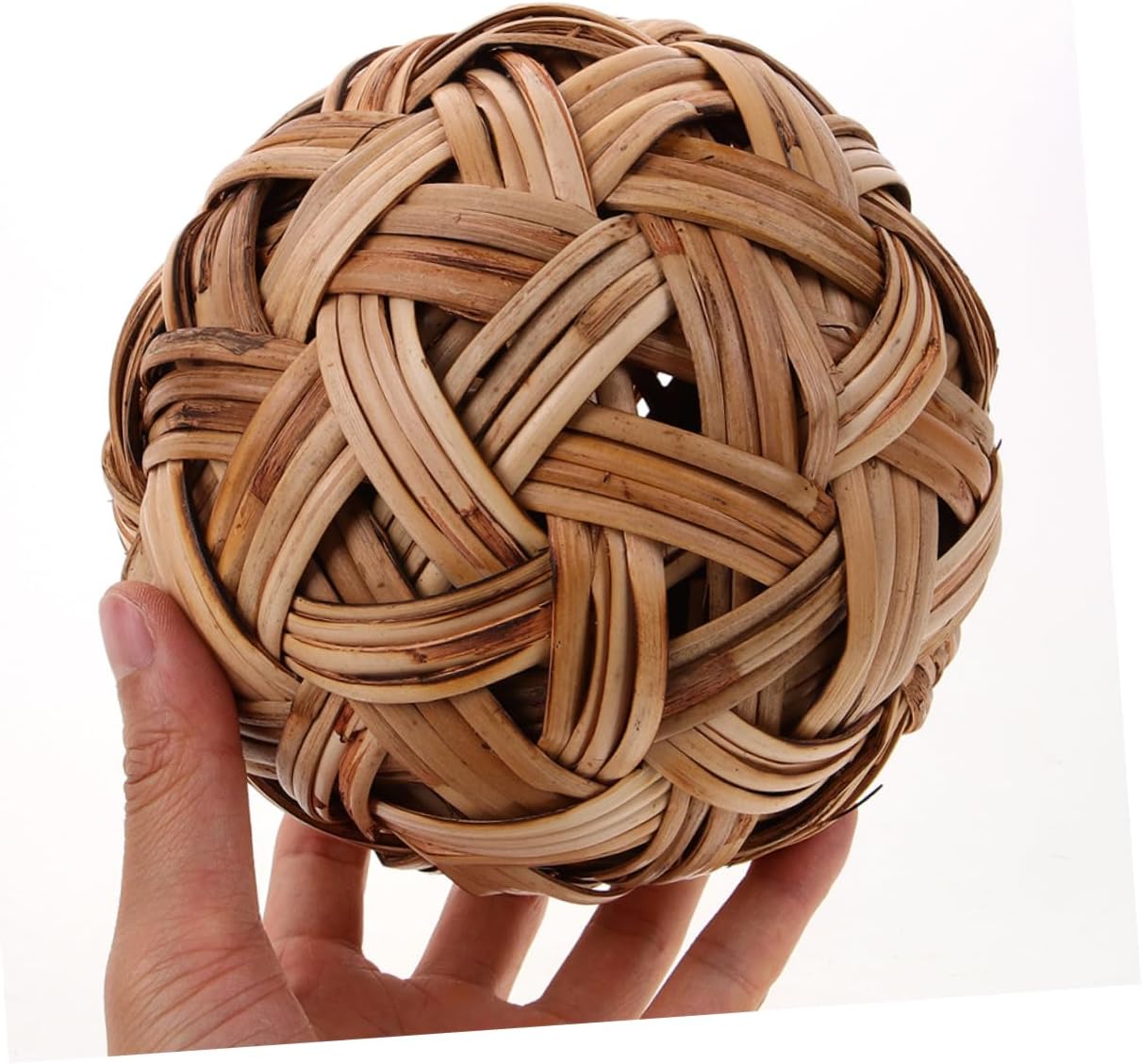 Ipetboom Woven Ball Decor Rustic Lightweight Decorative Sphere for Home Decoration Vintage Style Tabletop Adornment Unique Ball for Indoor and Outdoor Use