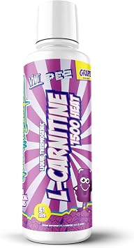 VMI Sports L-Carnitine 1500 Heat Stimulant Free Thermogenic Metabolic Support & Fat Loss for Men & Women | 1500mg L-Carnitine | Convenient Liquid PEZ Grape