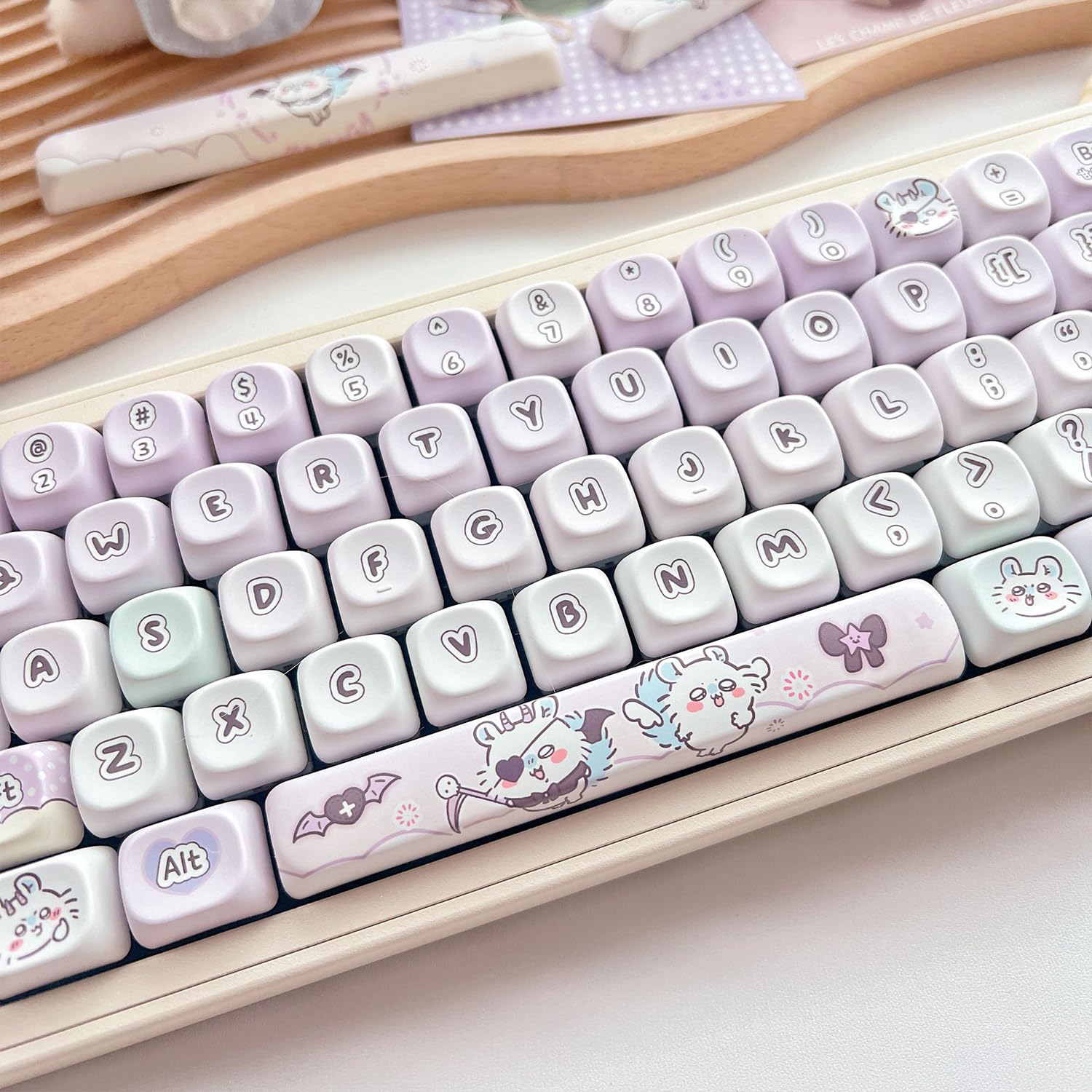 Amazon | ちいかわ モモンガ キーキャップ グッズ PBT染め 熱昇華印刷