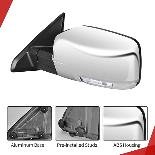 Miniatura 2 de YITAMOTOR Espejos de remolque compatibles con Dodge Ram 1500 2009-2018, Ram 2500 3500 2010-2017 Espejo lateral izquierdo y derecho ajustable con