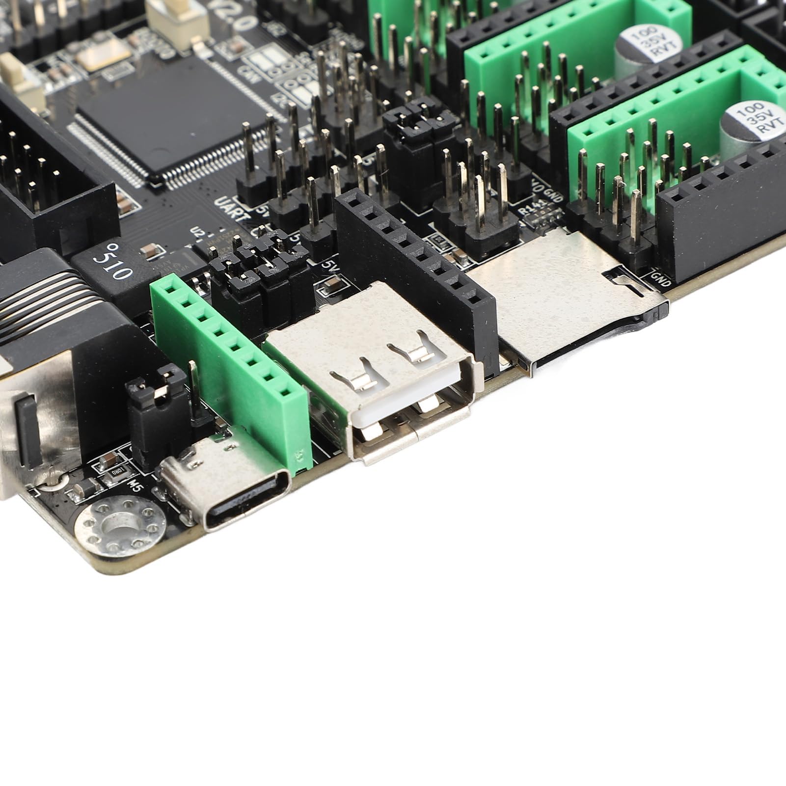 AUNMAS 32-bitowa 8-osiowa Płyta Sterująca MKS V2.0, materiał PCB, Obsługuje Oprogramowanie Sprzętowe i Klipper, Idealna do Zaawansowanego Drukowania 3D z Wszechstronnymi Interfejsami Silnika
