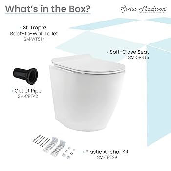 Swiss Madison St. Tropez Back to Wall Concealed Tank Toilet