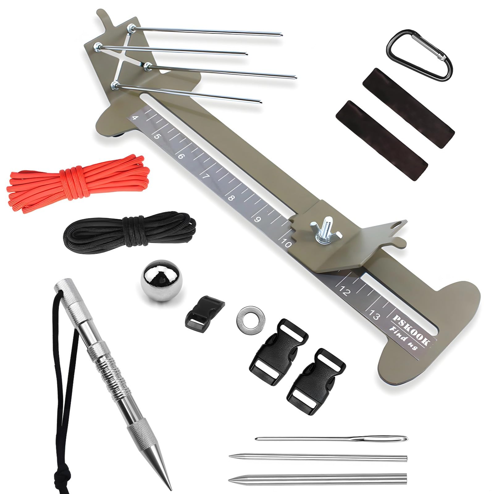 Metall-Jig-Armbandhersteller, Paracord-Armbandherstellungs-Set mit Seilen, Nadeln, Schnallen, breitenverstellbar, DIY-Schmuck-Bastelwerkzeug-Set für Anfänger