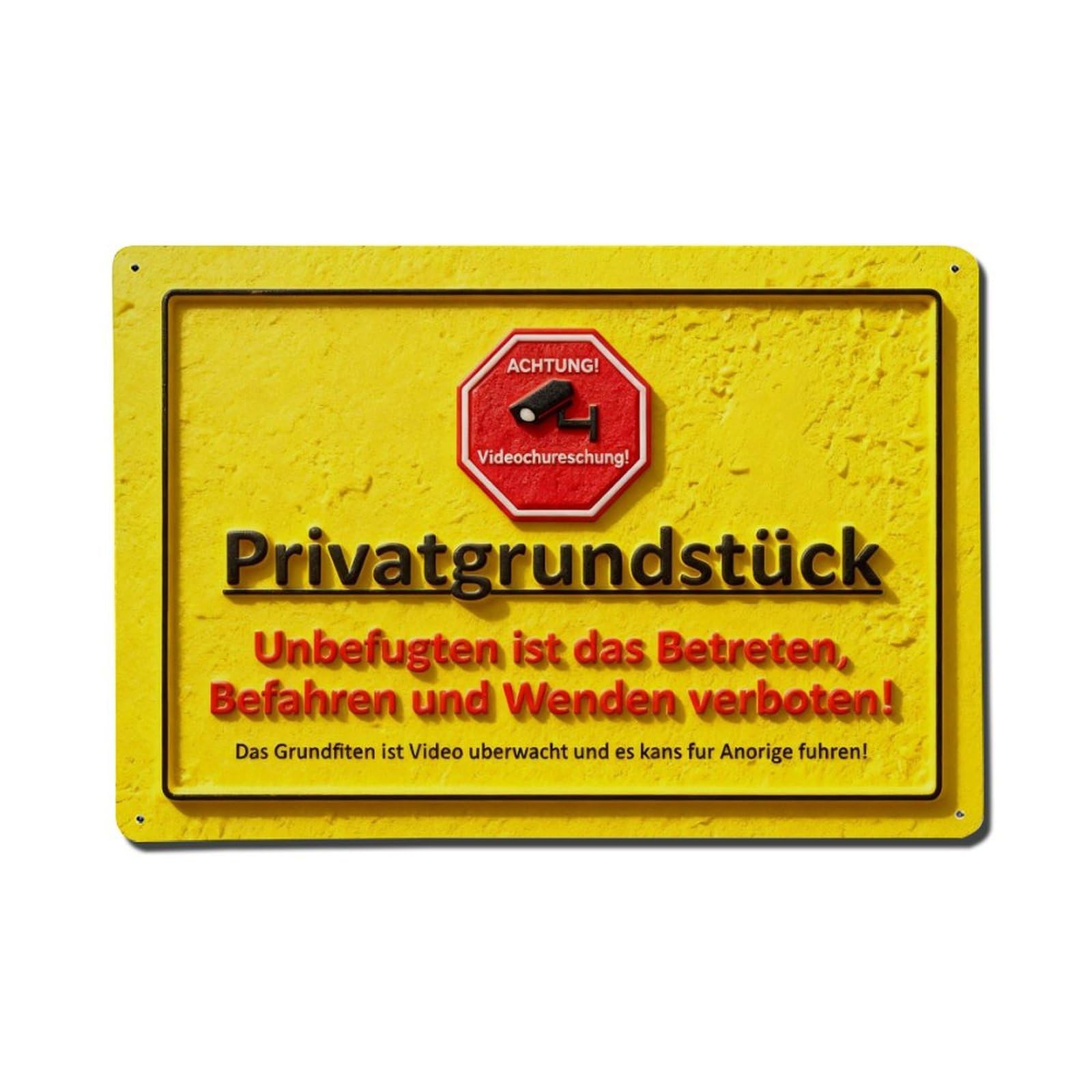 Yellow Background Red Sign Warning Text Vintage Metal Tin Sign Retro Wall Decor, Bar Garage Cafe Kitchen Home Wall Art Poster Decoration 8x12inches