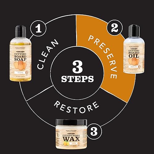 Vista 38 de CLARK'S Aceite mineral de bambú para tabla de cortar – Aceite mineral de grado alimenticio para tabla de cortar – enriquecido con extracto de hierba