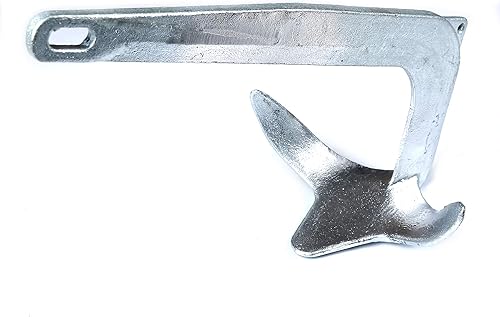 Miniatura 4 de Mxeol Anclajes de garra para pontón kit de anclaje galvanizado de 8 libras con grilletes de cadena de acero inoxidable de 14 de pulgada (plata, 8