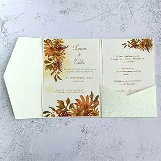 MillaSaw Glitter Ivory Invitation Pocket Envelope for Wedding Bridal Shower Quinceañera Birthday Graduation 25pcs (glittery ivory)