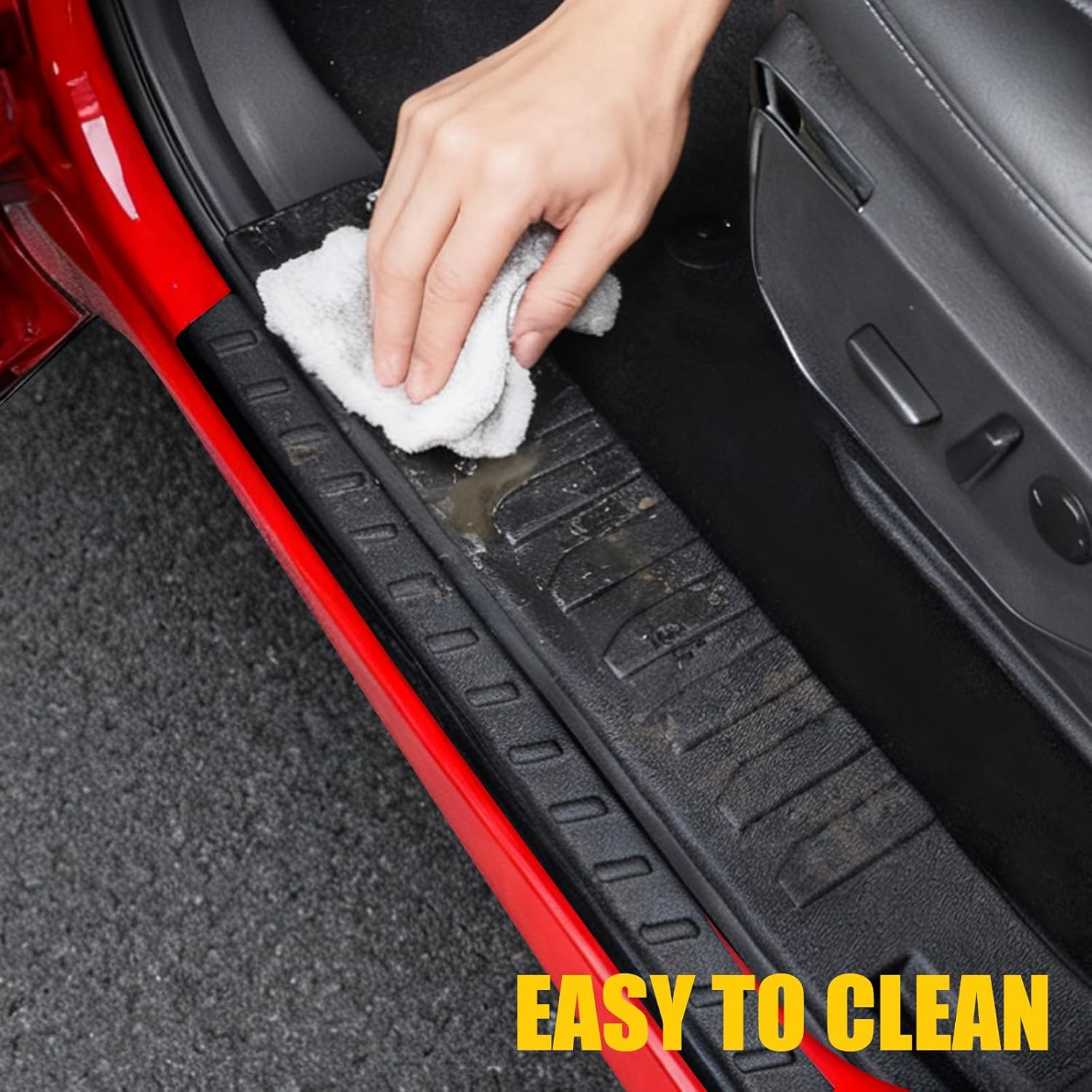 Door Sill Protector Compatible with 2021-2025 2026 Ford F150 SuperCrew Cab Outer & Inner Step Protector Side Edge Step Guard Car Door Dust Shield Cover for 2024 F-150 Exterior Accessories