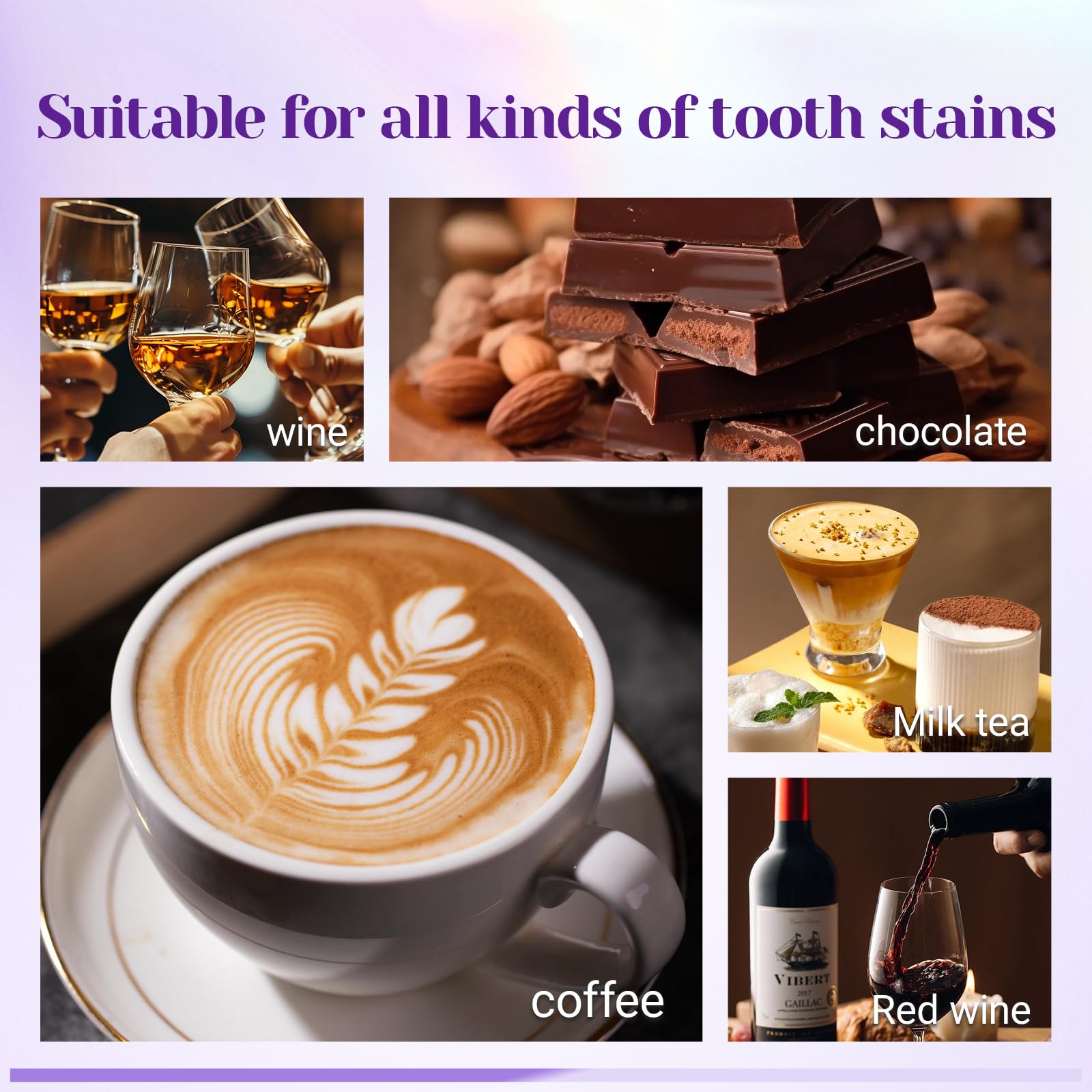 Polvere Sbiancante Denti 50g,Sbiancamento Dentale Professionale a Casa,Elimina Macchie da Caffè/Thè/Fumo, Per Denti Sensibili