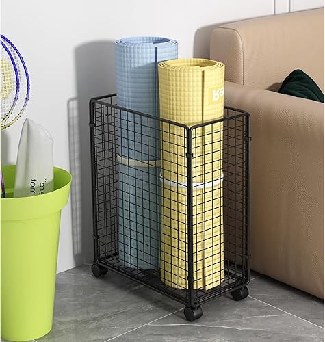 Miniatura 5 de Cesta de lavandería de metal con ruedas, cesta de lavandería plegable de metal con ruedas, cesta de almacenamiento de ropa o lino, cesta de