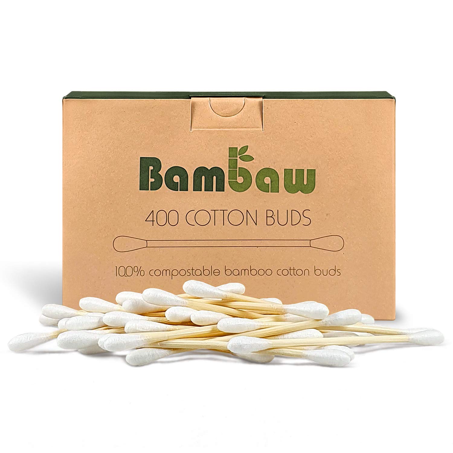 Bamboo Cotton Buds | Eco Cotton Buds | Cotton Swab | Wooden Cotton Bud | Eco Friendly packaging | Recyclable & Biodegradable cotton buds | Bambaw (400)
