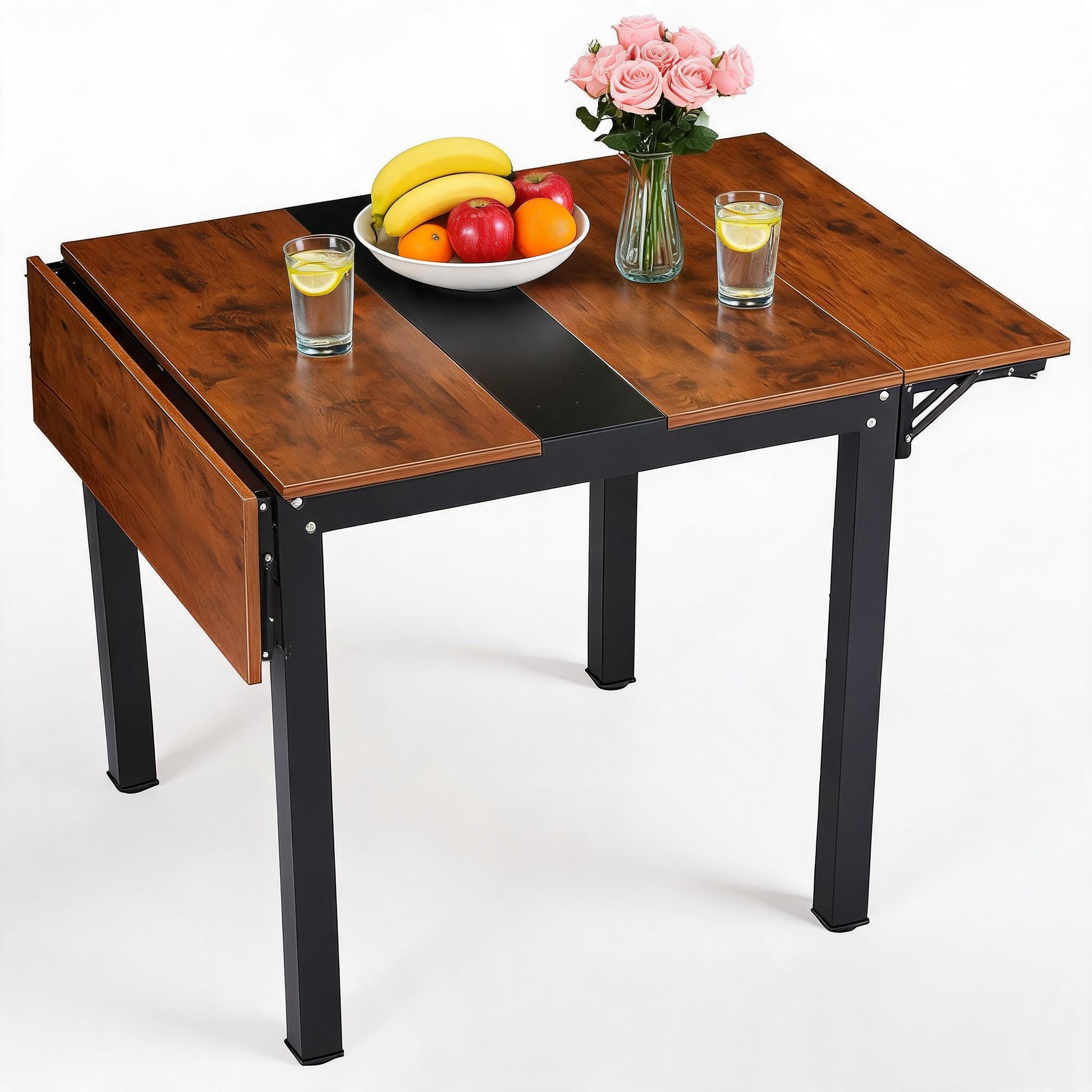 HAUSPROFI Esstisch, Ausziehbarer Küchentisch, 120 x 78 x75 cm, Esszimmertisch für 4 Personen, Tisch Wohnzimmer, Schreibtisch, für Esszimmer, Küche, Industrie-Design