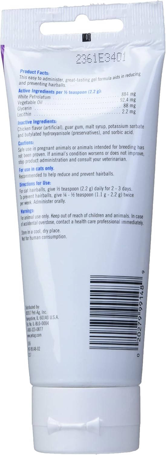 PetAg Hairball Solution Cat Gel, 3.5 oz