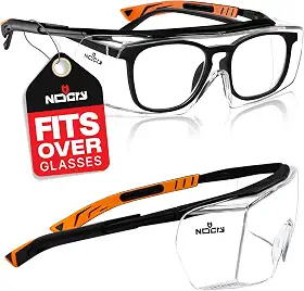 NoCry Óculos de segurança para óculos - com lentes envolventes antiarranhões