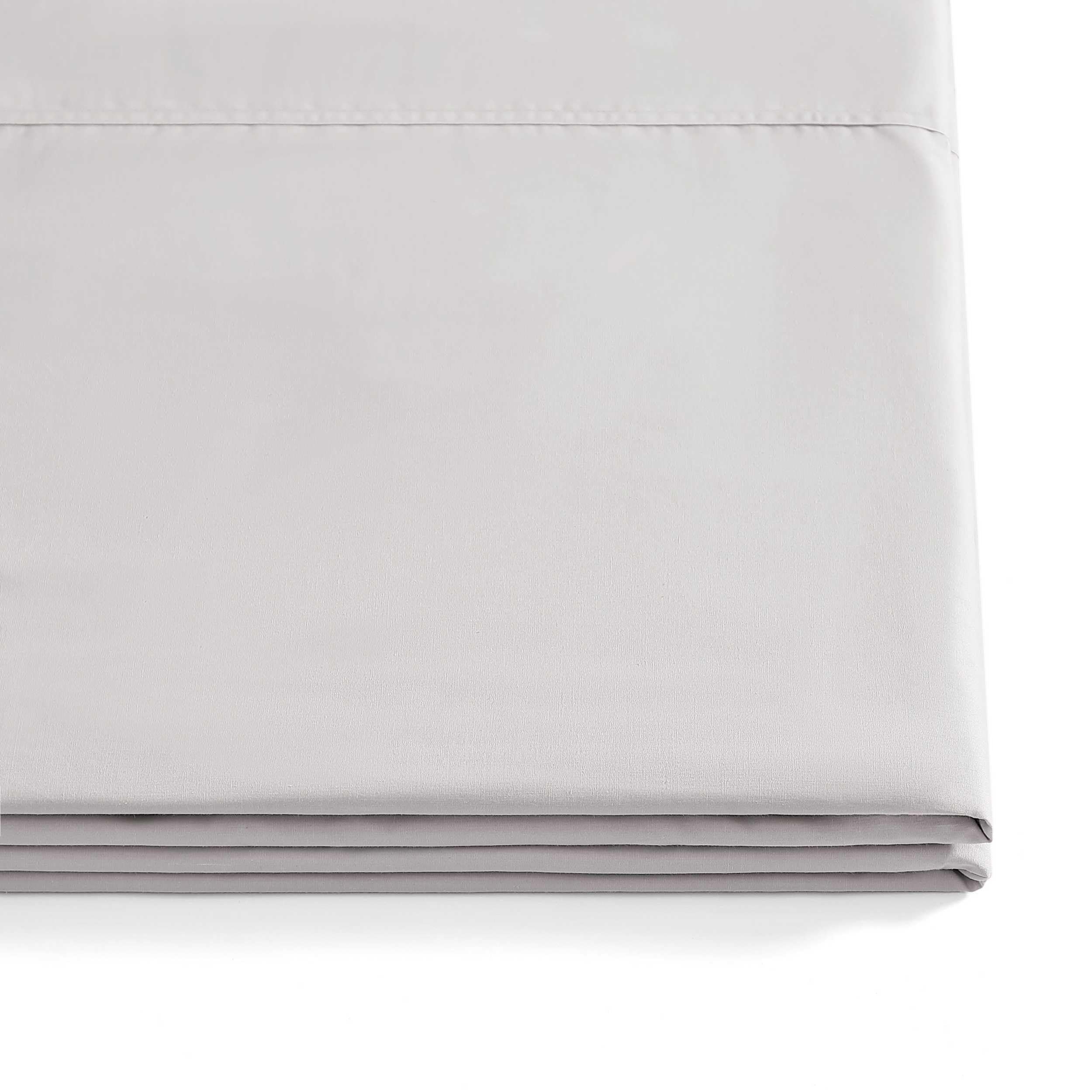 Tommy Hilfiger - Sheet Set, Cotton Percale Bedding with Matching Pillowcases, Crisp & Cool, Solid Home Essentials (Grey, Full) - Image 4