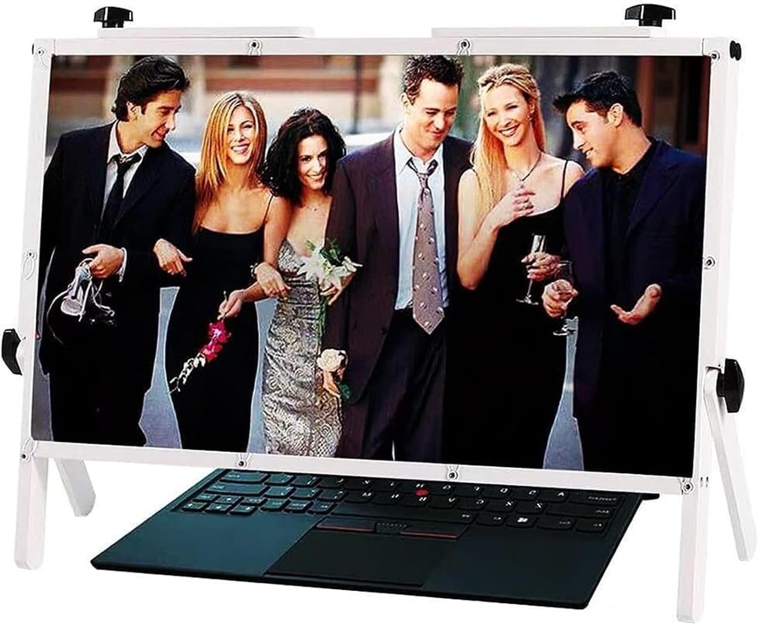 3D 22 Inch Laptop Computer Screen Magnifier, Laptop Computer Screen Magnifier Expanders Bracket Magnifiers Ultra-Clear Projector Screen Magnifying, Portable Amplifier Desktop (White)