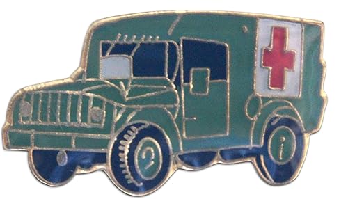 Miniatura 4 de Novel Merk Tanque, ambulancia y G.I. Soldier - Pasador de solapa para vehículo militar, pasador de sombrero y tachuelas de corbata con parte trasera