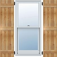 Vista 1 de Ekena Millwork RBJ06S16X072RWR TimberCraft Tres tableros de 5 3/8" unidos de madera rústica, persianas de madera rústica (por par), 16 1/8" de ancho