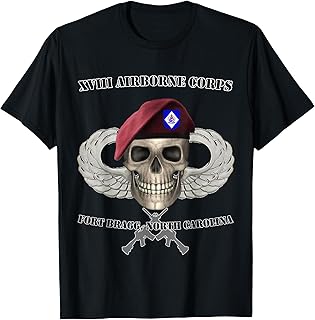 XVIII Airborne Corps- Ft Bragg, North Carolina Design T-Shirt