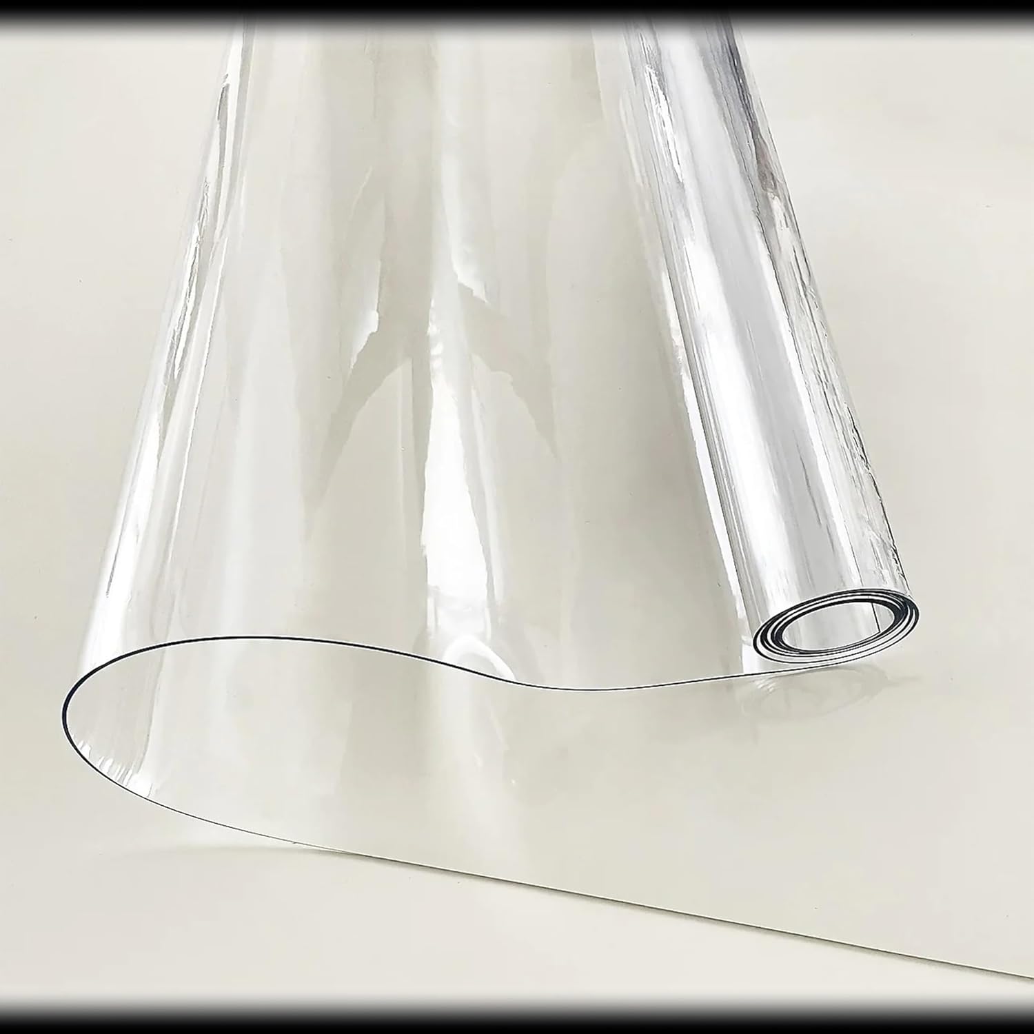 Oilcloth Tablecloths for Rectangle Tables 24x102 Inch, Environmentally Friendly No Smell, Clear Vinyl Roll Custom Size, Plastic Table Cloth Roll for Dining, Kitchen, Garden, Clear 1.5mm