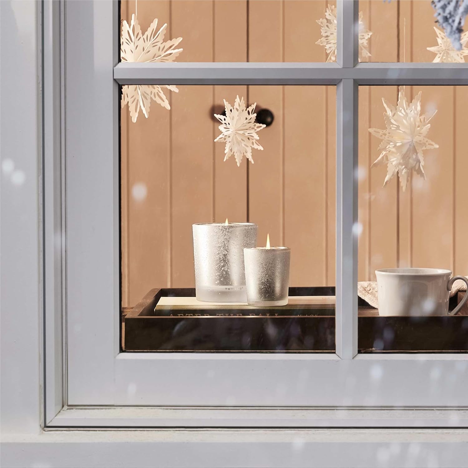 Thymes Frasier Fir Flocked Jar Candles – Holiday Scented Candles for Home with Notes of Crisp Siberian Fir, Cedarwood & Sandalwood – Luxury Home Decor Gifts for Women & Men (Votive, 2 oz) - Image 6