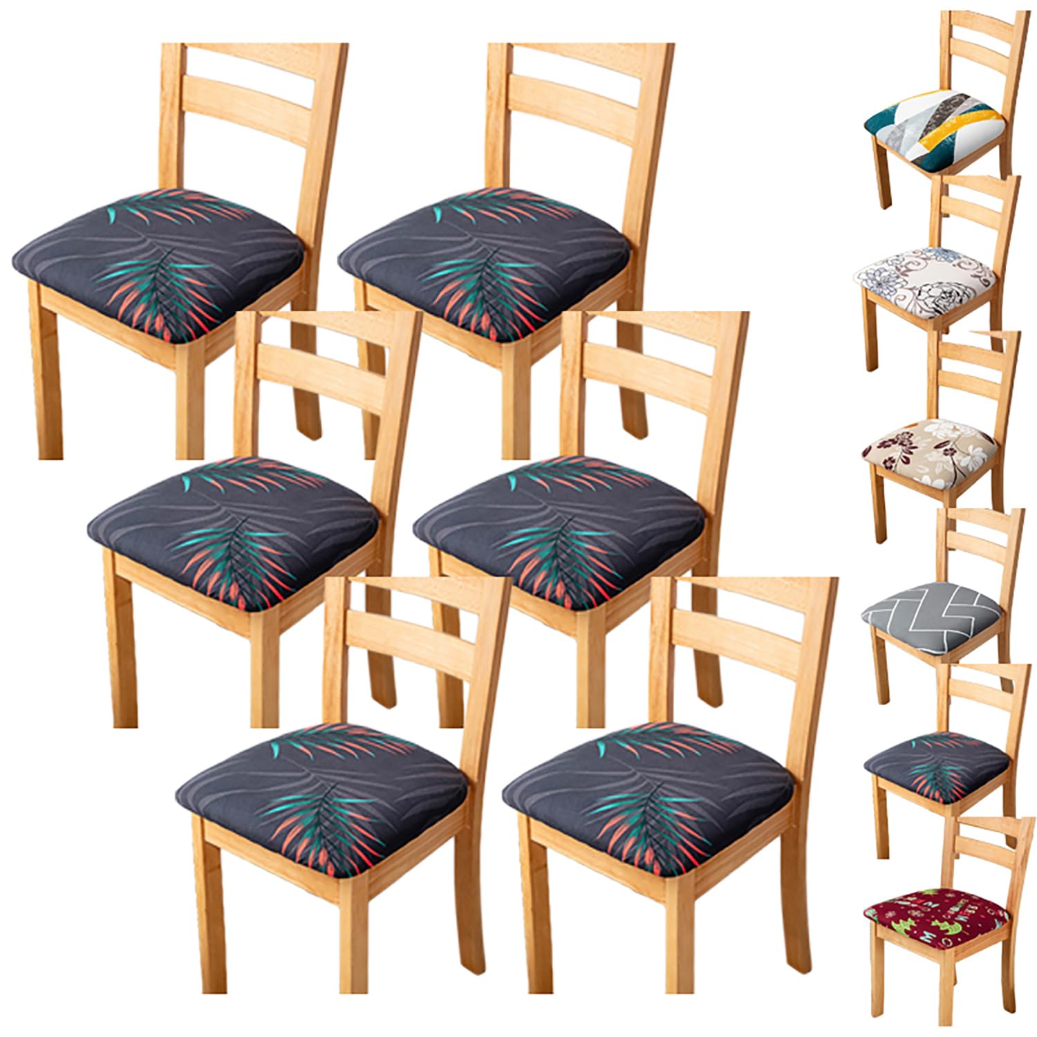 Housses de chaise jacquard au tissage géométrique haut de gamme