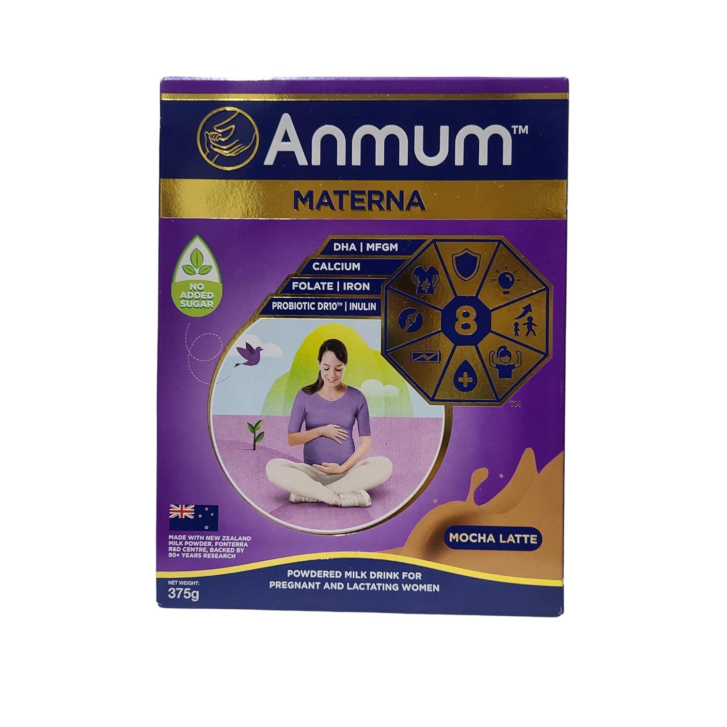 Anmum Materna Powdered Milk Drink for Pregnant and Lactating Women (1 x 375 grams, Mocha Latte)