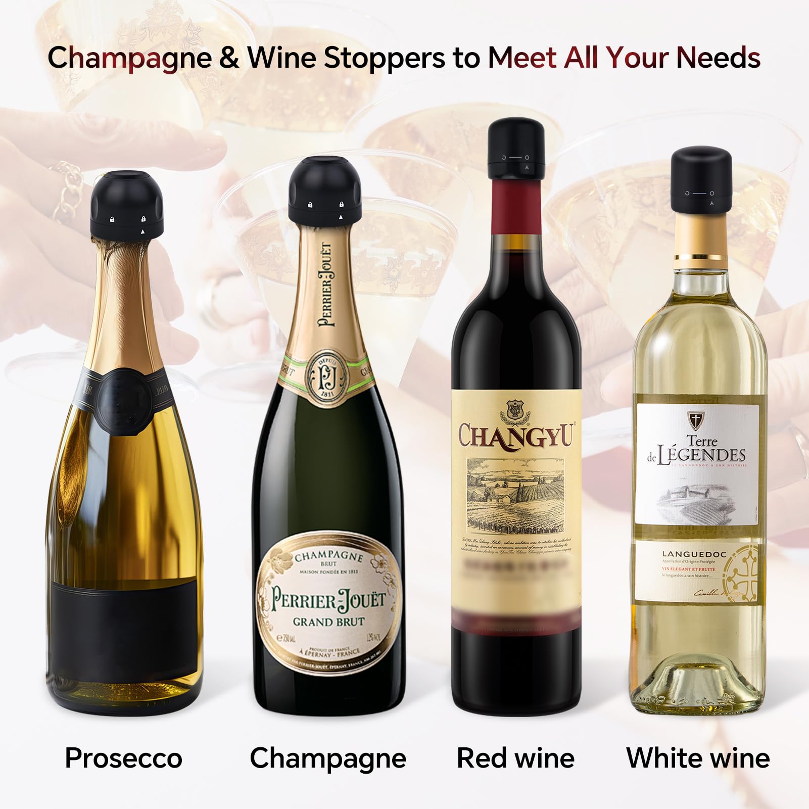 4 Tappi Per Vino Decorativi In Lega Di Zinco E Silicone: Riutilizzabili, Adatti A Bottiglie Di Vino, Birra E Olio. Regalo Perfetto Per Amanti Del Vino.