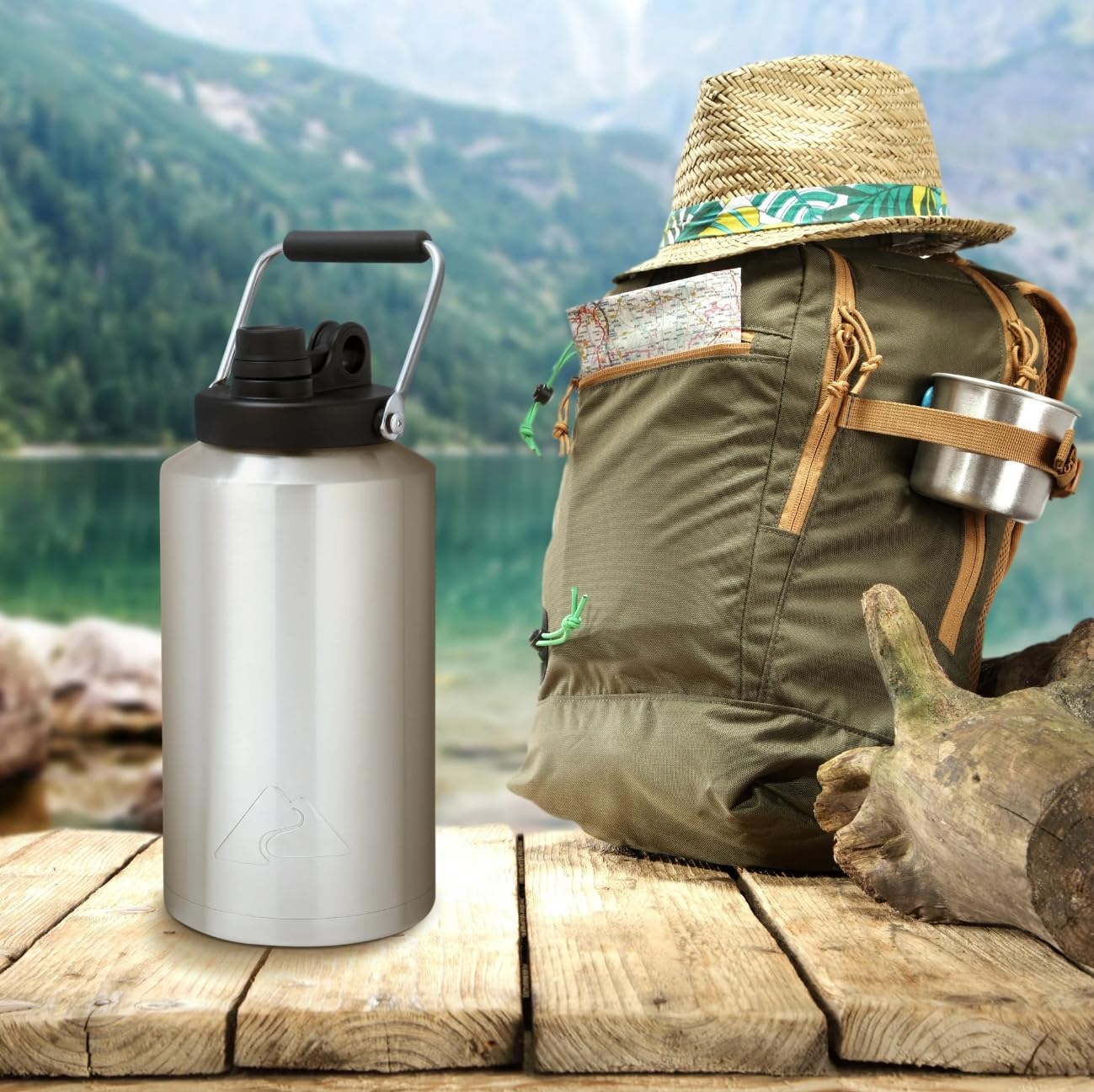 Near Me Stainless Steel Insulated Insulated Water Jug 128oz/3785ml