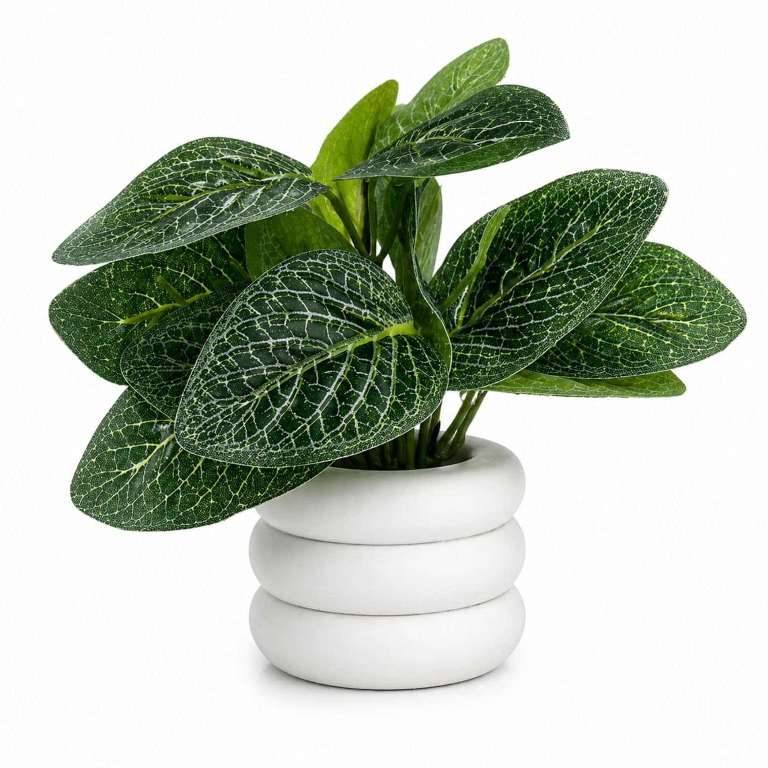 Artificial Mini Potted Plant with Modern White Ceramic Zen Pot - Faux Greenery for Home Decor, Office Desk, Kitchen & Bedside - Realistic Lifelike Leaves, Small Decorative Indoor Plant for Gifting-image-21