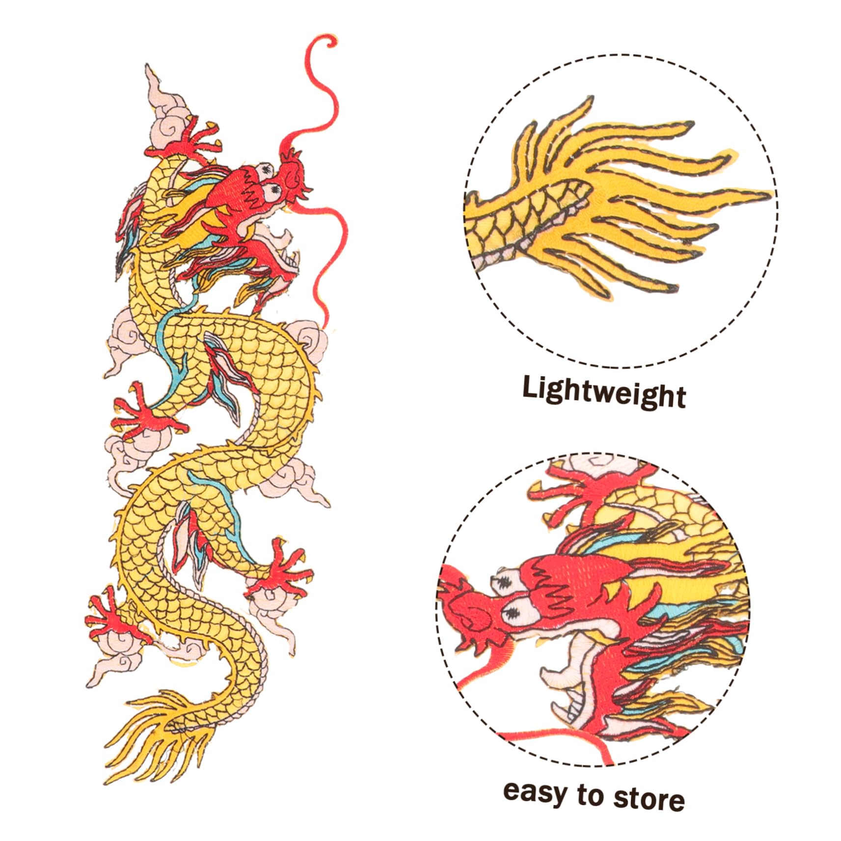 10pezzi Toppe Ricamate Forma Di Drago Patch Termoadesive Per Abbigliamento e Accessori Per Decorare Pantaloni Zaini e Fai Da Te Creativo e Pratico
