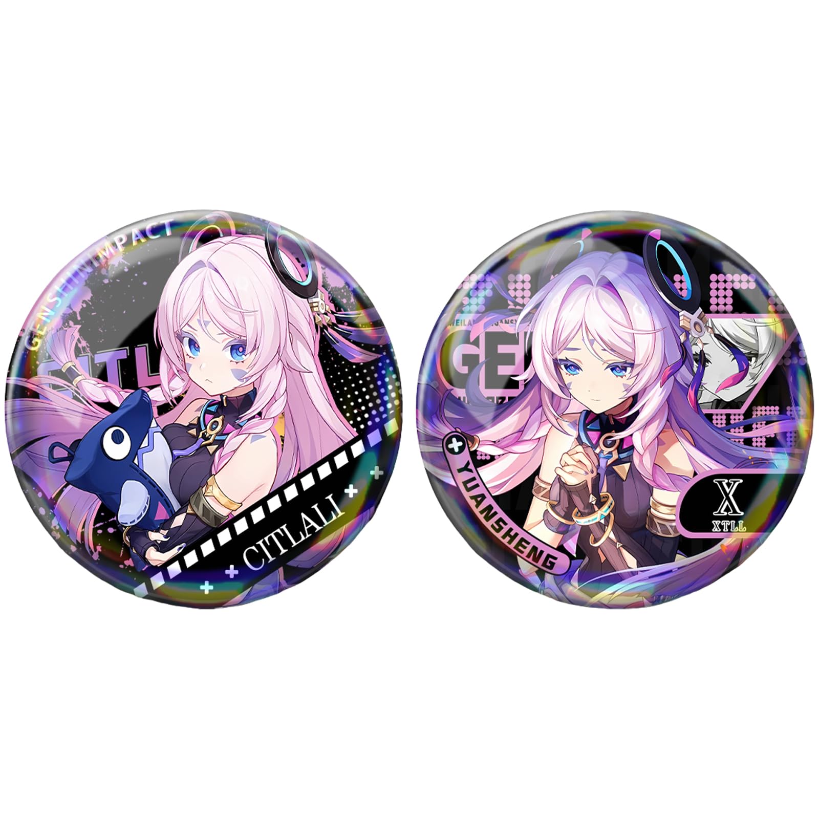 Amazon.co.jp: 原神 げんしん シトラリ バッジ 2個セット キャラクター