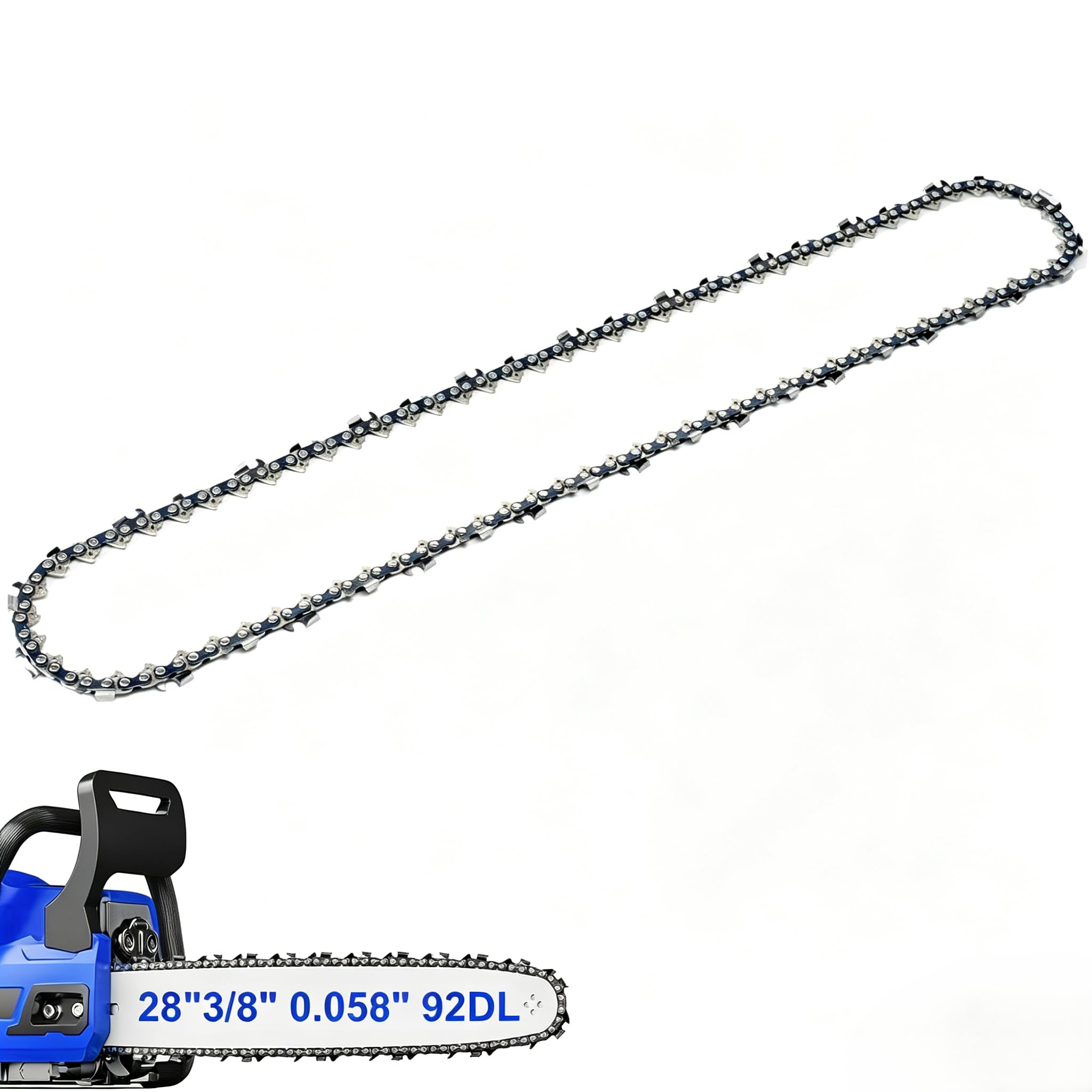 28 Inch Chainsaw Chain 3/8" .058" 92DL Fits FARMMAC 372 and Holzfforma 395
