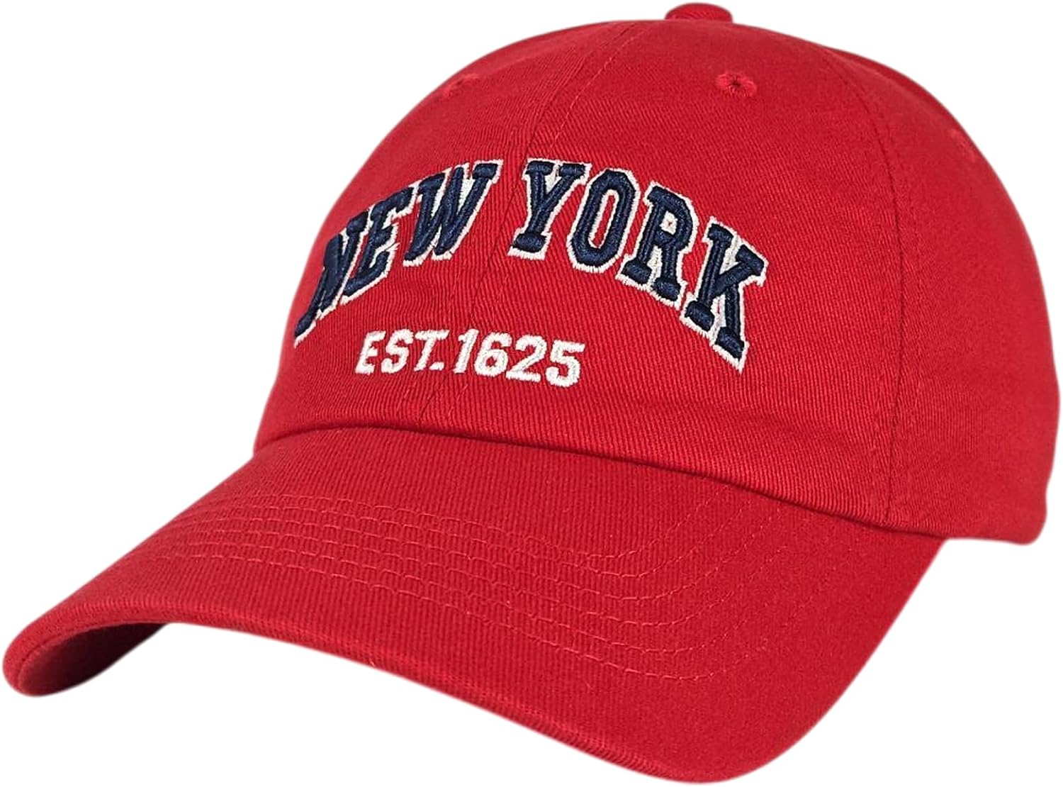 Elidan NY Dad Hat New York EST.1625 Cotton Cap, Adjust Buckle Strap, Unstructured Low-Profile NY Baseball Cap for Men & Women