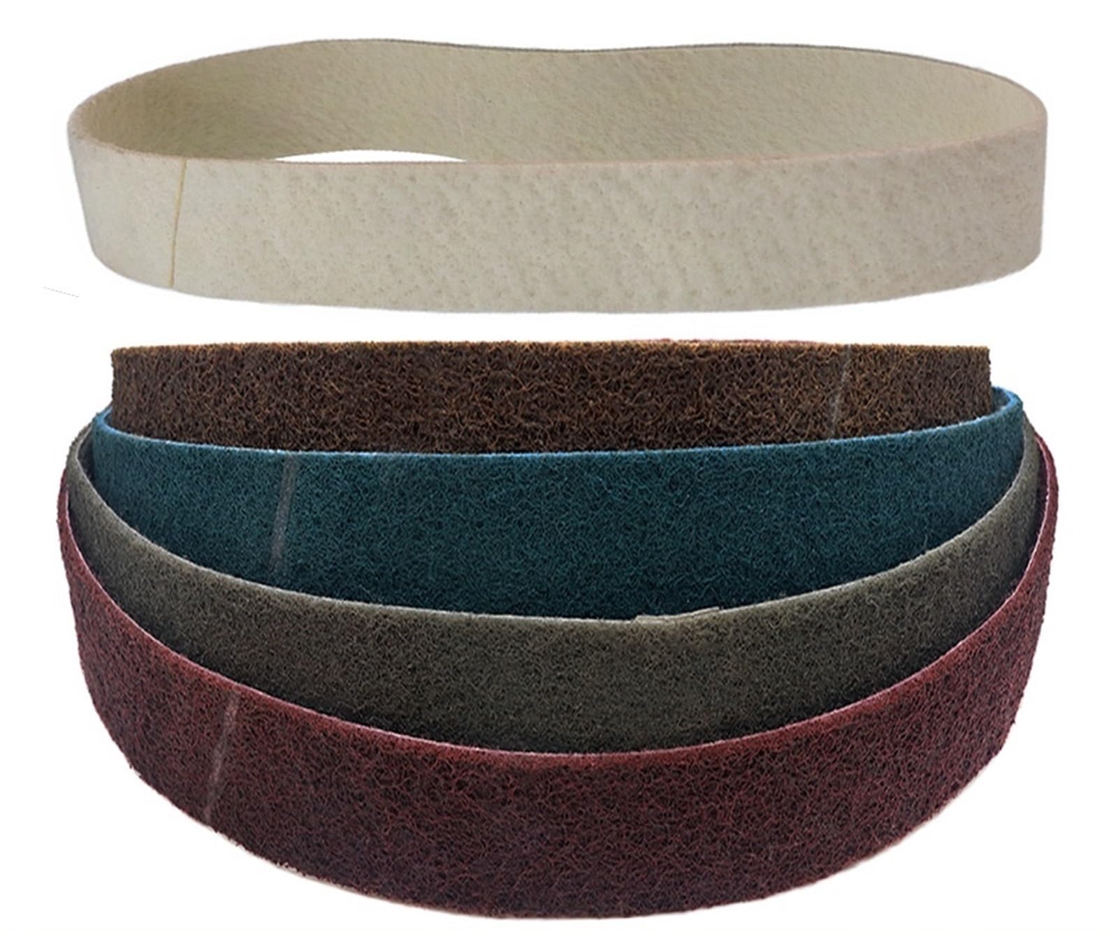 Carta Abrasiva Nastro abrasivo abrasivo in nylon non tessuto 1PC 760x40mm for lucidatura di metalli in acciaio inossidabile, feltro for lucidatura a specchio(1PC 400 Grit-a)
