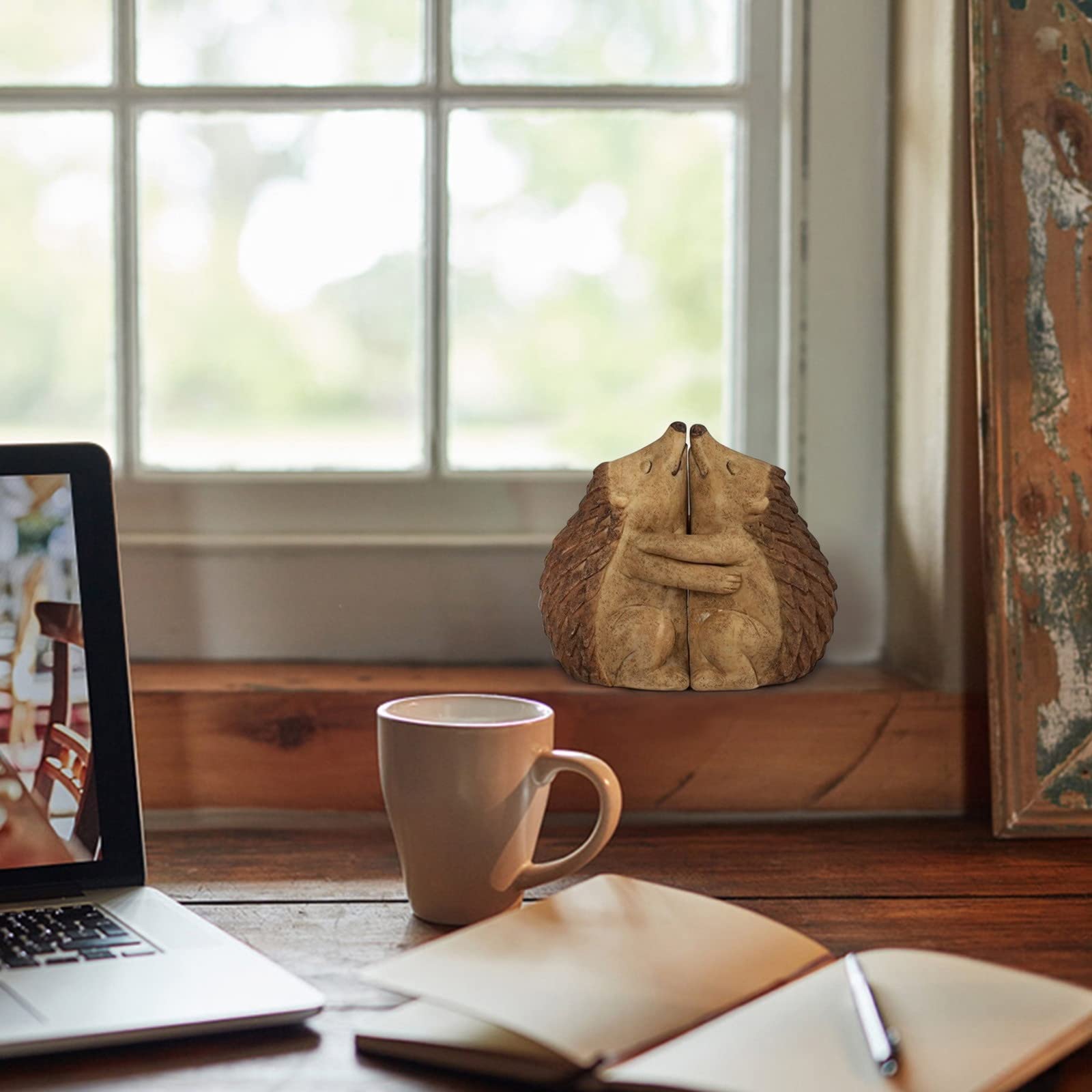 Amazon.co.jp: 動物の愛のカップル抱きしめるペアの置物、装飾動物の