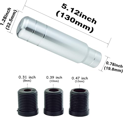 Miniatura 2 de Abfer Pomo de cambio pesado de metal, palanca de cambios pesada de aleación de aluminio de 5 pulgadas, mango de palanca de cambios que se adapta a