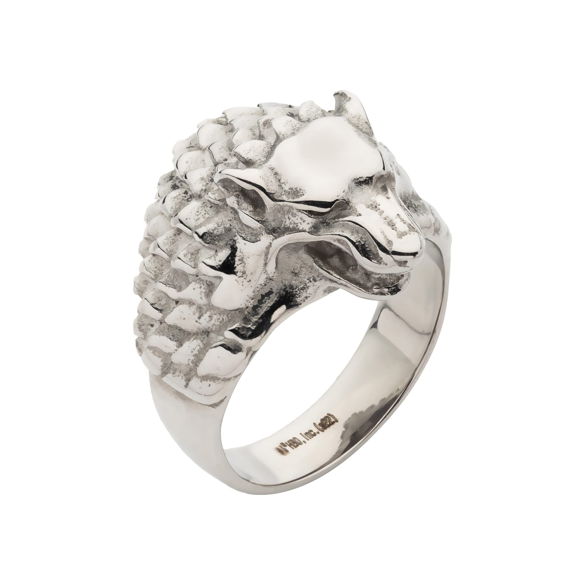 SalesOneLLC Game of Thrones House Stark Direwolf Stainless Steel Ring | Size 8