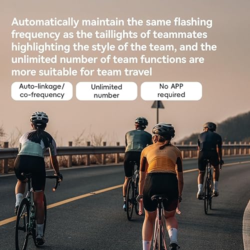 Miniatura 3 de ROCKBROS Tapones de extremo para manillar de bicicleta, luz trasera con detección de freno, luz recargable para bicicleta, IPX6 impermeable