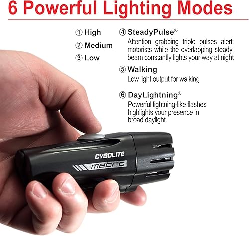 Miniatura 6 de Cygolite Metro 750 - Luz recargable USB para bicicleta