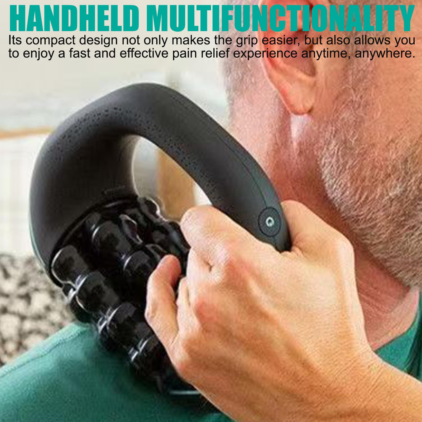 Masajeador Eléctrico De Mano Con Ruedas, Rodillo Muscular De Percusión Con Ruedas De 3 Velocidades, Portátil Y Recargable, Alivia El Dolor Y Mejora La Circulación Sanguínea(1pc)