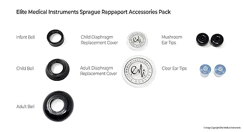 Vista 7 de EMI EBL-430 Royal Sprague - Estetoscopio y brazalete grande para adultos (ver tamaño de puño grande: 13.0 in a 20.1 in 13 a 20 pulgadas)