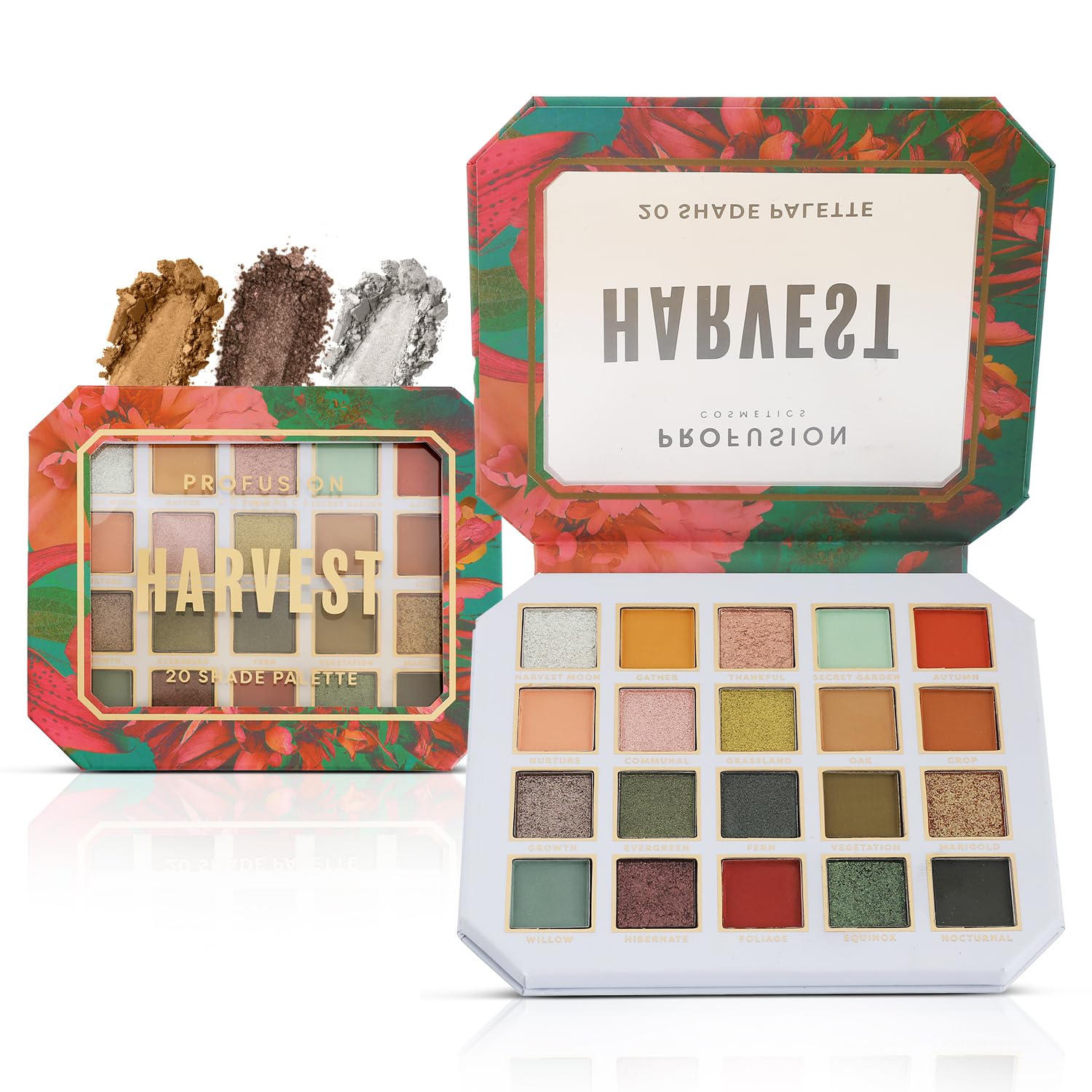 Harvest 20-Shade Multi-Finish Palette- Let your Creativity Blossom with the Eyeshadow Palette