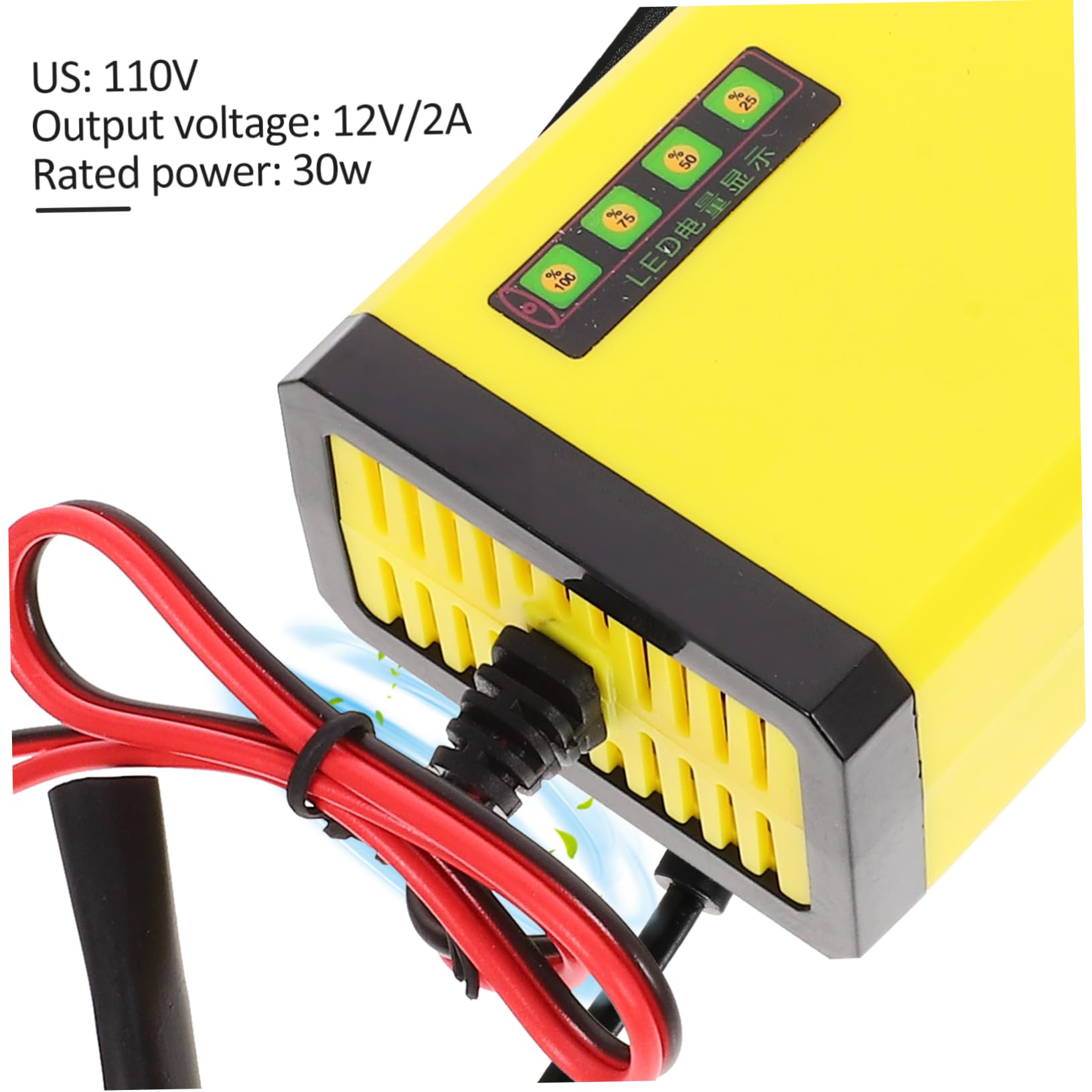 Unomor Motorcycle Battery Charger with Power Display Easy Plug and Play Charging for Batteries for Motorcycles Lawn Mowers and More